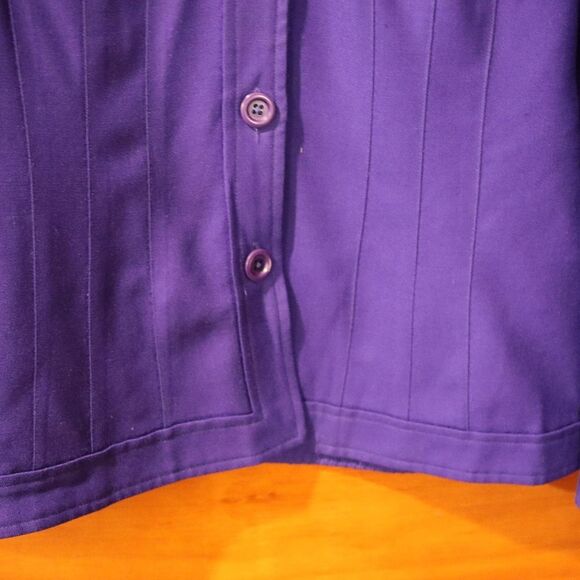 Classiques Entier Vintage Royal Purple Shackett Sweater Top LG - Picture 6 of 10